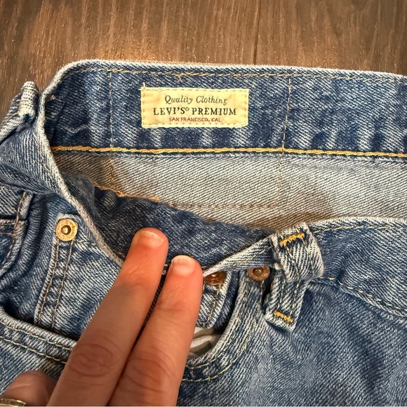 Levi's Men's 501 Original Fit Stretch Jeans - Dark Rinse Wash - 30x30 - Picture 3 of 7